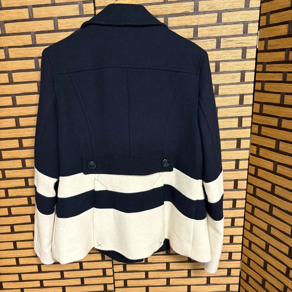 JCPenny Navy Wool Blend Coat‎ Size Large